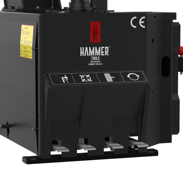 Automatisch kippbare Reifensäulenmontiermaschine HAMMER TOOLS CTC 13"-28" mit Hilfsarm HPR850 – Bild 2