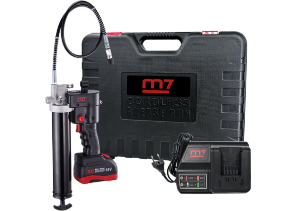 M7 DGG102A1 Fettpresse + 1 Koffer + 1 Akku + 1 Ladegerät