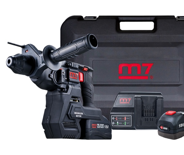 M7 DRH101A Bohrhammer + 1 Koffer + 2 Akkus + 1 Ladegerät