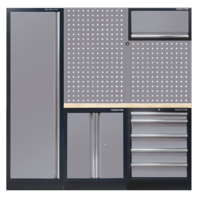 87D11AKGL Komplettes Mobilier (Schwarz/Grau/Holz) - 10 tlg.