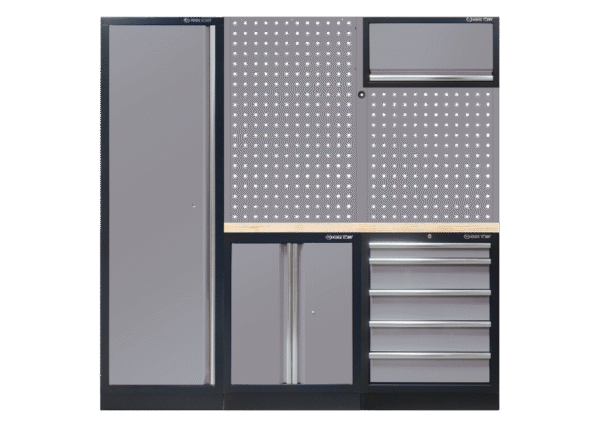 87D11AKGL Komplettes Mobilier (Schwarz/Grau/Holz) - 10 tlg.