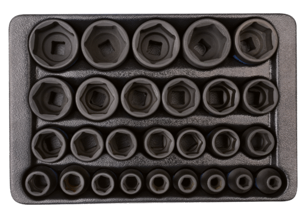 94427MP 1/2" Kraft-Steckschlüsseleinsätze-Satz, metrisch - 27 tlg.