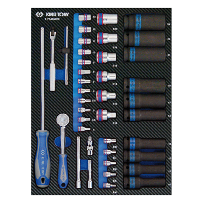 97540MRE 1/4" und 1/2" Steckschlüsselset + Zubehör, metrisch, EVAWAVE - 40 tlg.