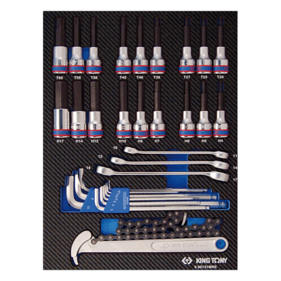 990131MRE Inbusschlüssel-Set, TORX® und 6-Kant Steckschlüssel, EVAWAVE - 31 tlg.