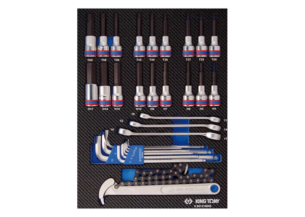 990131MRE Inbusschlüssel-Set, TORX® und 6-Kant Steckschlüssel, EVAWAVE - 31 tlg.