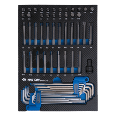 991161CQE Inbus-, TORX®-Steckschlüssel und Bits, EVAWAVE - 61 tlg.