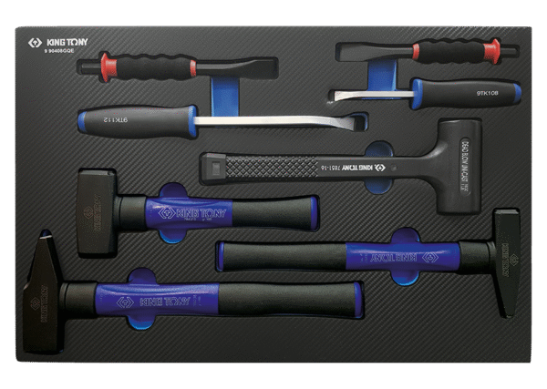 990408GQE Standard- und Rückschlagfreie Hammer, Meißel und Kraft-Hebel, EVAWAVE - 8 tlg.