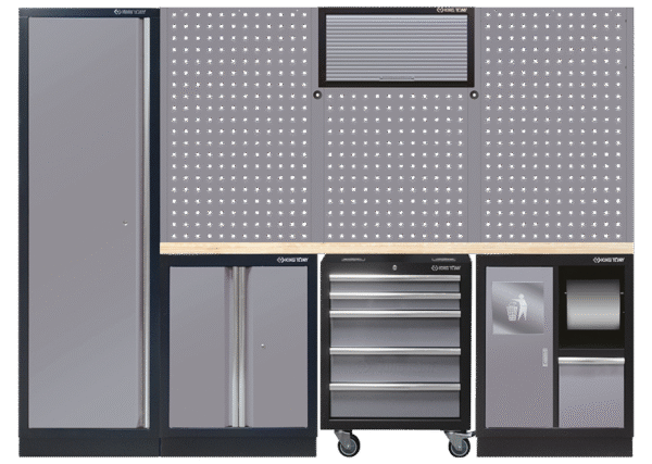 87D11AKGT Komplettes Mobilier (Schwarz/Grau/Holz) - 13 tlg.