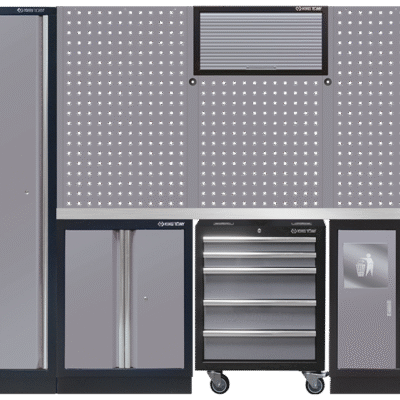 87D11AKGTS Komplettes Mobilier (Schwarz/Grau/Edelstahl) - 13 tlg.
