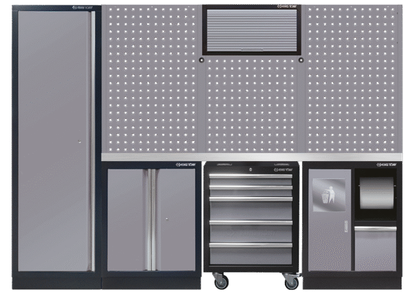 87D11AKGTS Komplettes Mobilier (Schwarz/Grau/Edelstahl) - 13 tlg.