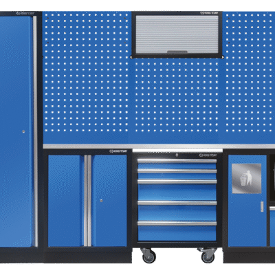 87D11AKBTS Komplettes Mobilier (Schwarz/Königsblau/Edelstahl) - 13 tlg.