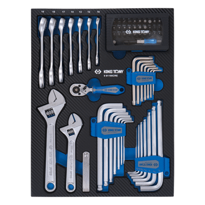 991190CRE 6-Kant Schlüssel-Set, Bits und Zubehör, EVAWAVE - 90 tlg