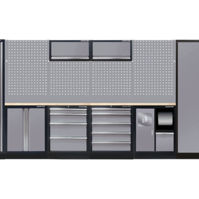 87D11AKGU Komplettes Mobilier (Schwarz/Grau/Holz) - 19 tlg.
