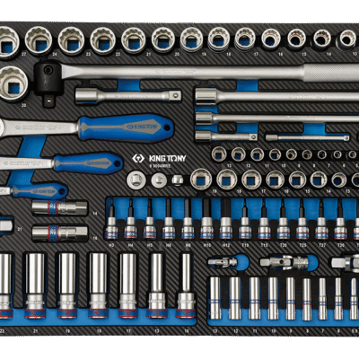 99004MRE 1/4" - 3/8" und 1/2" Steckschlüsselset mit Zubehör, EVAWAVE - 95 tlg.