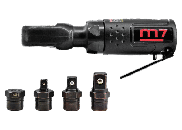 M7 NE0104KIT Mini-Druckluftratsche mit Wechselvierkanten (54 Nm)