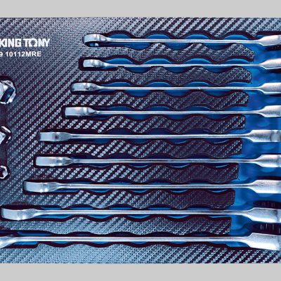 910112MRE Ratschen-Ring-Maulschlüssel-Set, metrisch, EVAWAVE, 12 tlg.