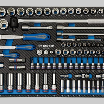 99004MRE 1/4" - 3/8" und 1/2" Steckschlüsselset mit Zubehör, EVAWAVE - 95 tlg.