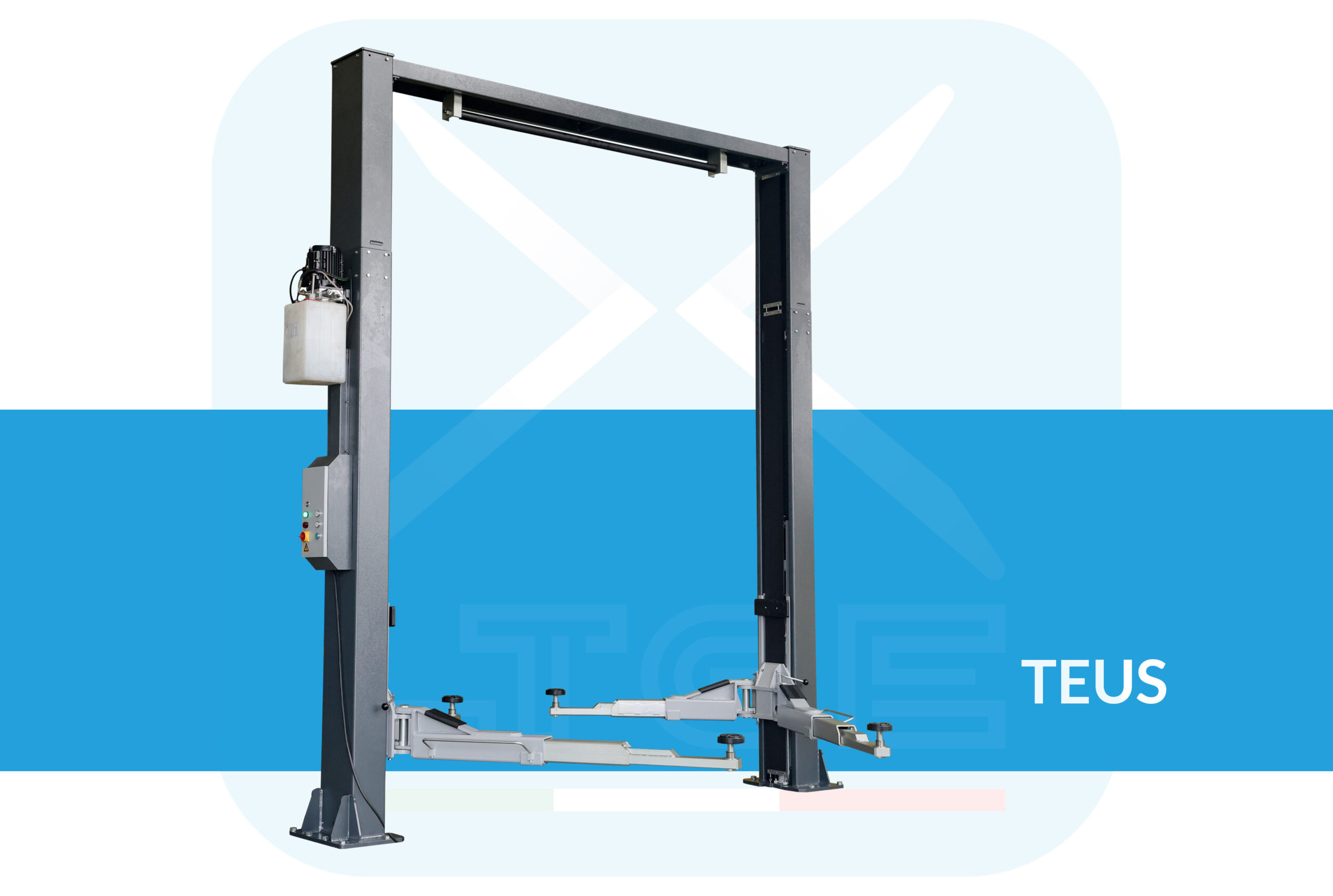 LTGE TEUS TC Zweisäulenhebebühne mit oberer Verbindung