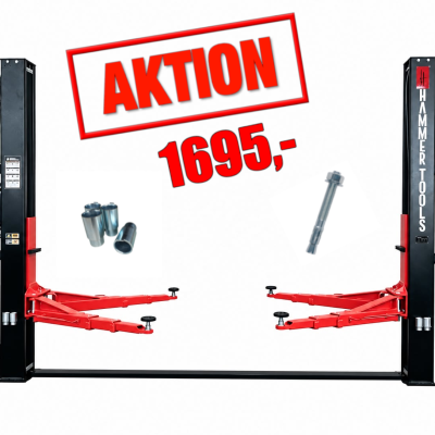 2-Säulen Hydraulik Hebebühne CLD 4200 SL Smart Lift 4.2 t inkl. Montage Material und Erhöhungen